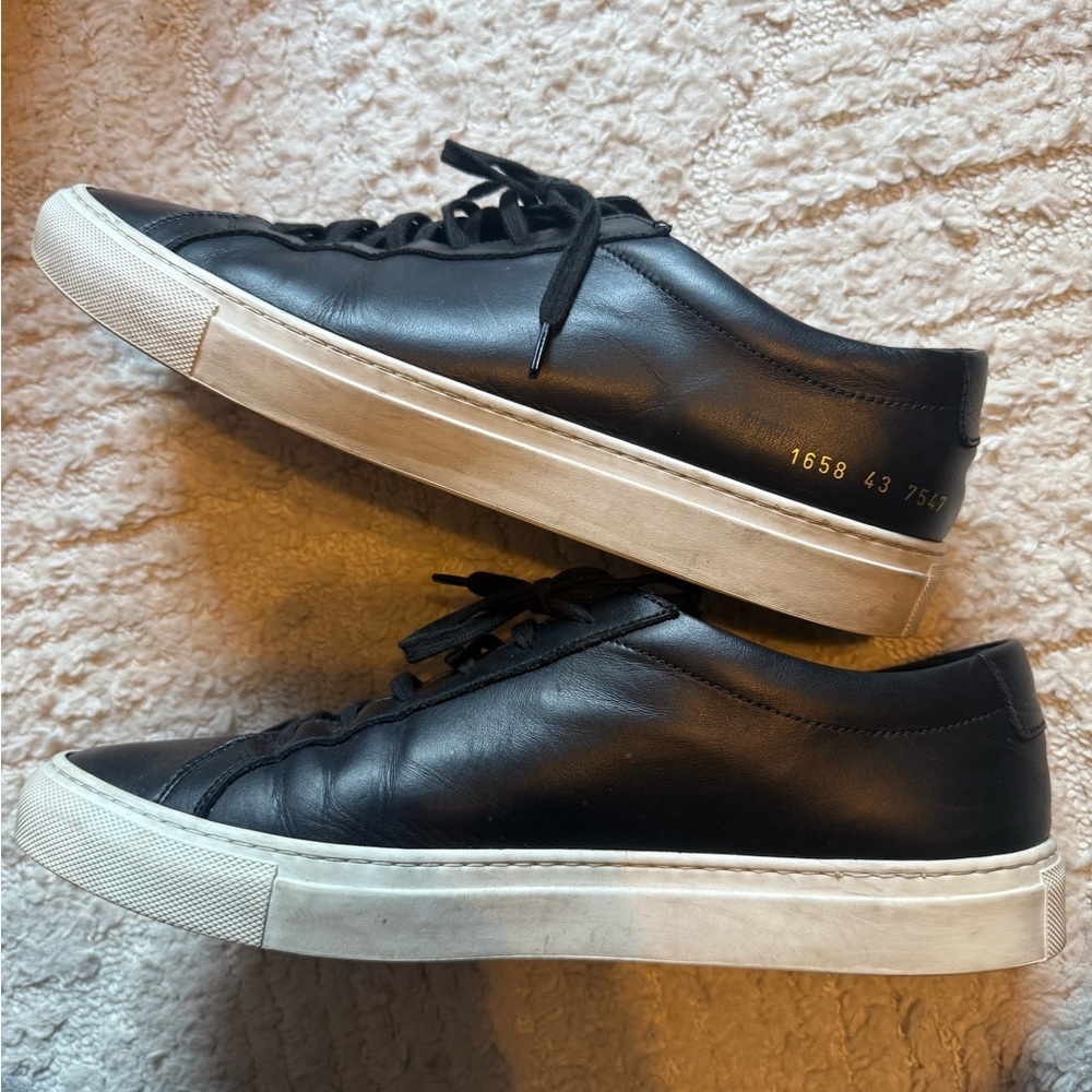 Men’s black leather common projects Achilles size 43